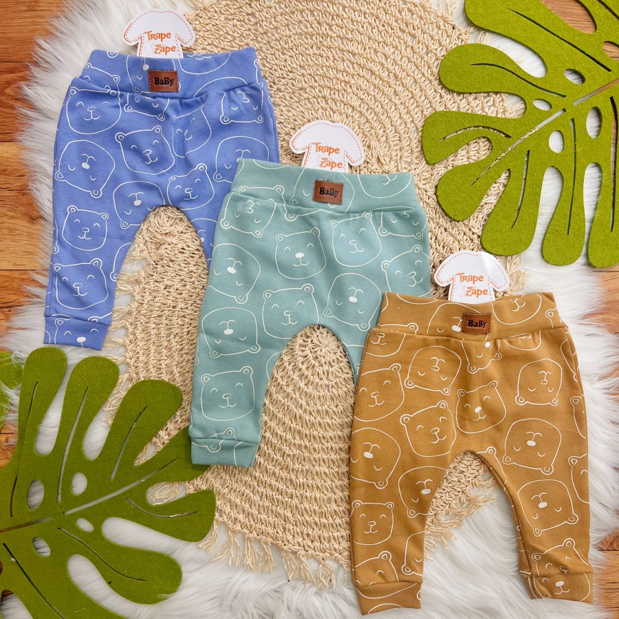 Kit 3 Calças - Bear - Azul Jeans, Verde e Caramelo